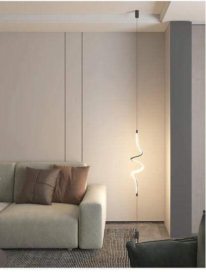 Minimalist Black LED Floor Lamp – Modern Home Decoration Light Fixture for Living Room, Bedroom, or Hallway