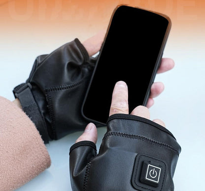 Rechargeable Electric Heated Gloves – Fingerless Winter Warming Gloves for Cycling, Outdoor Sports, and Cold Weather Comfort