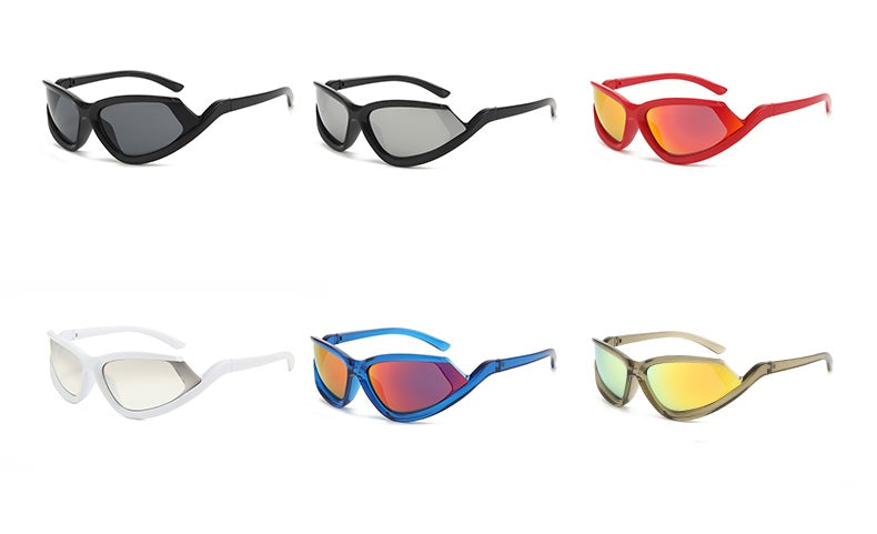 High-End Cycling Sunglasses – Sporty Notched Lens Design for Maximum UV Protection and Style