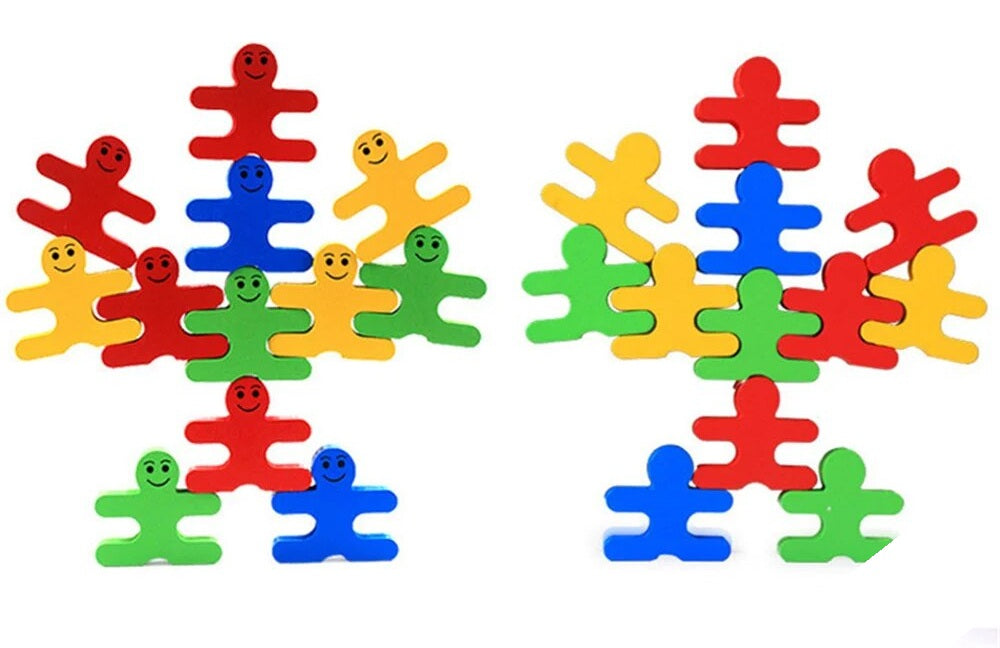 Children Wooden Building Blocks - 3D Toy for Balance Thinking Games Early Learning Montessori Educational Balancing Toys Children Gift