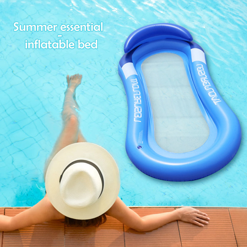 Inflatable Floating Water Hammock Lounge – Foldable Pool Bed for Summer Relaxation, Beach Parties & Outdoor Pool Fun
