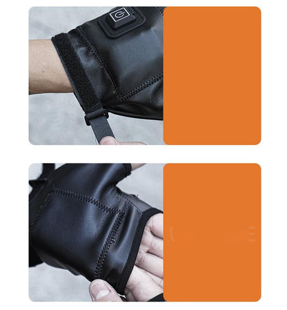Rechargeable Electric Heated Gloves – Fingerless Winter Warming Gloves for Cycling, Outdoor Sports, and Cold Weather Comfort