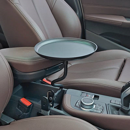 Versatile Car Travel Drink Holder – Multi-Purpose Round Tray for Food, Beverages, and Phones, Perfect Dining Organizer for Road Trips, Daily Commutes, and Family Travel