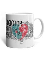 Personalized Khakee Doctor Theme Ceramic Coffee Mug – 325ml Humorous Gift for Doctors, Birthday Present with Medical Design & Durable Print