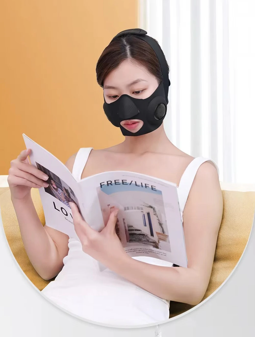 Smart V-Face Slimming EMS Mask – Electric Face Lift Device with Remote Control for Contouring, Tightening, and Skin Rejuvenation