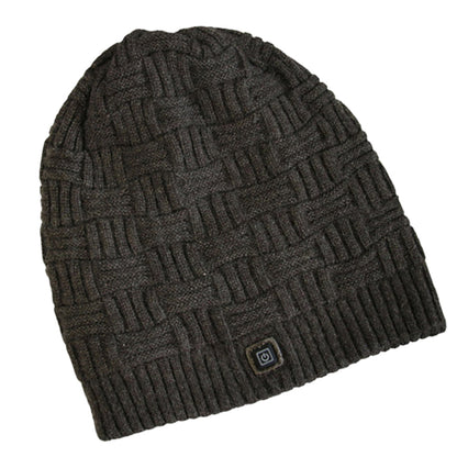 Rechargeable Heated Winter Hat – 3400mAh Battery Powered, Warm Black Beanie for Cold Weather Outdoor Adventures