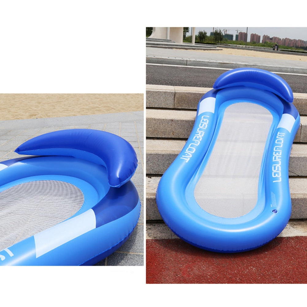 Inflatable Floating Water Hammock Lounge – Foldable Pool Bed for Summer Relaxation, Beach Parties & Outdoor Pool Fun
