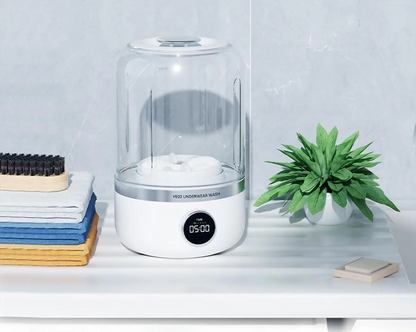 Wireless Portable Underwear Cleaner Washing Machine – 1L Mini Sock & Delicates Dehydrating Laundry Bucket for Travel, Dorms, or Compact Bathroom Use