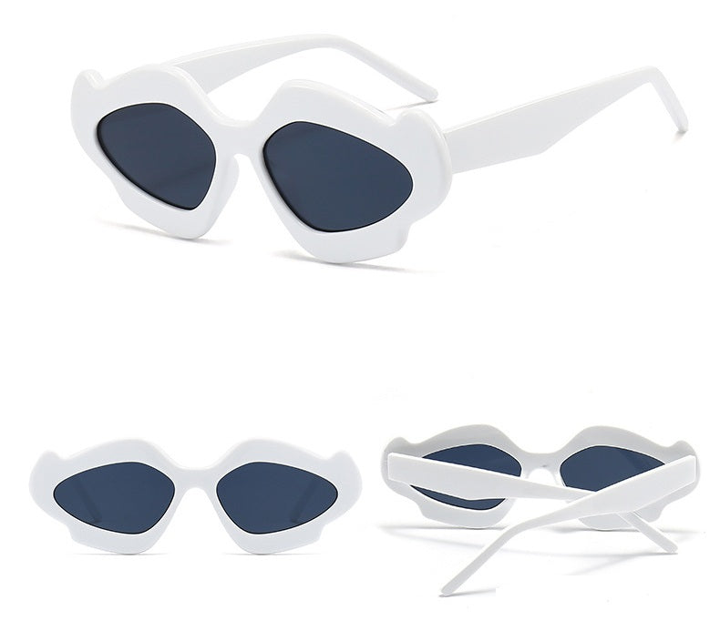 Irregular Flower Sunglasses – Retro Candy Color UV400 Shades for Men and Women’s Trendy Streetwear