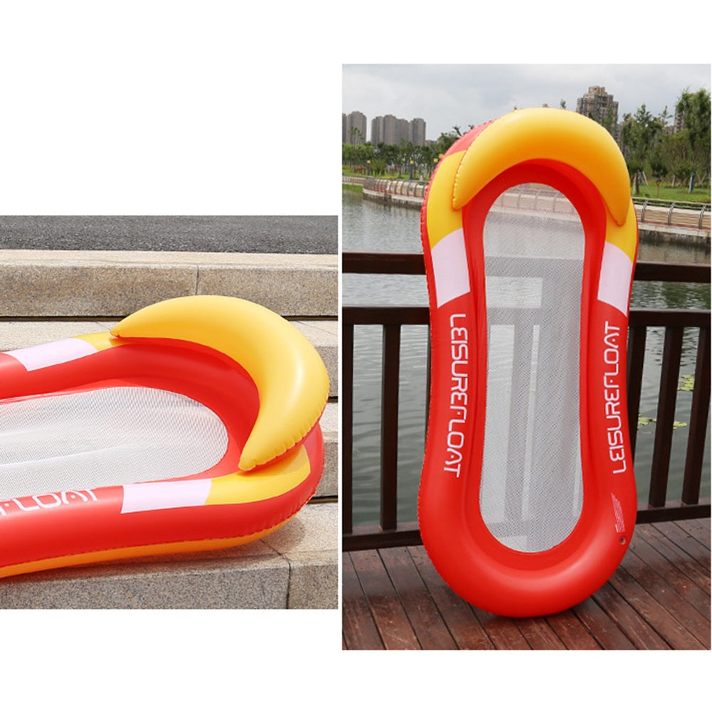 Inflatable Floating Water Hammock Lounge – Foldable Pool Bed for Summer Relaxation, Beach Parties & Outdoor Pool Fun