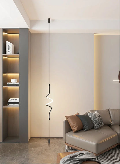 Minimalist Black LED Floor Lamp – Modern Home Decoration Light Fixture for Living Room, Bedroom, or Hallway