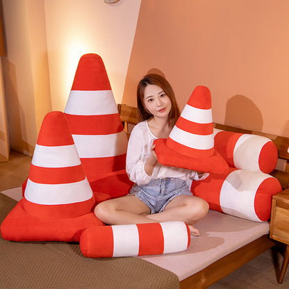 Simulation Vehicle Plush Pillow – Soft Roadblock & Railing Toy Cushion for Bedroom Decor and Fun Sleep Props