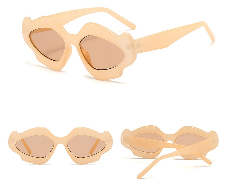 Irregular Flower Sunglasses – Retro Candy Color UV400 Shades for Men and Women’s Trendy Streetwear
