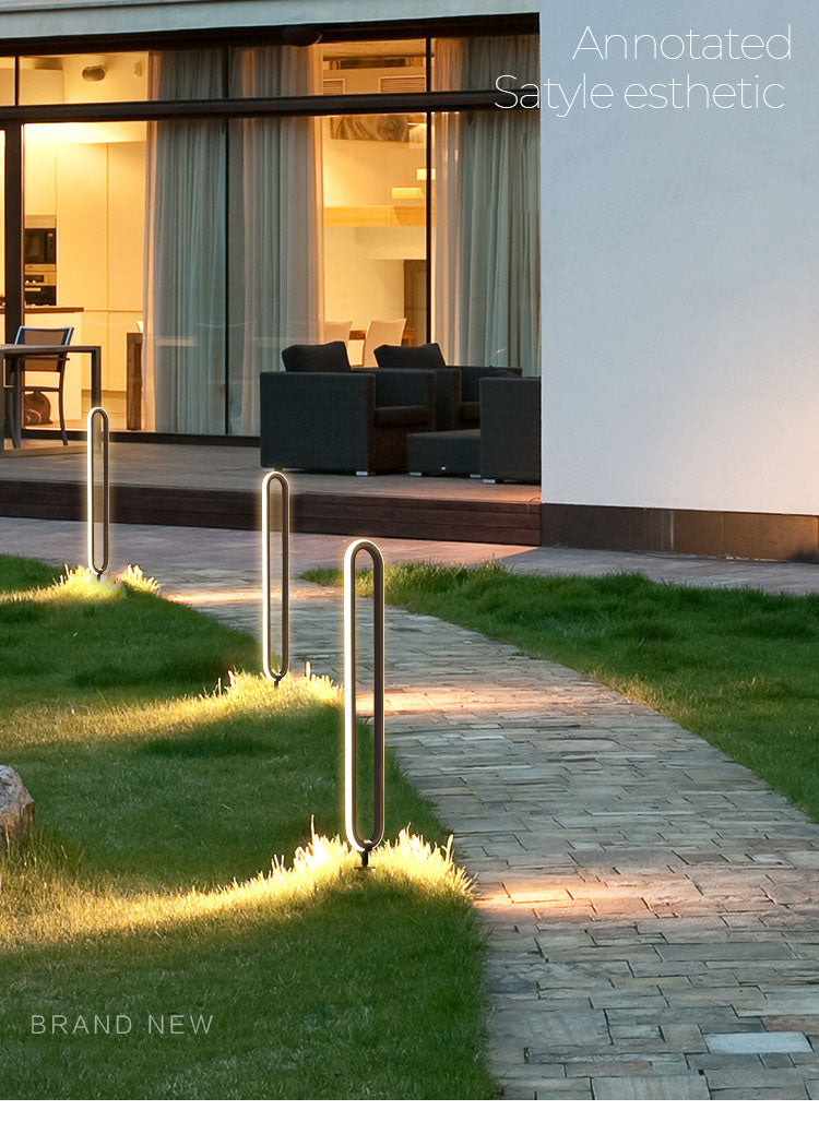 Minimalist Outdoor LED Lawn Lamp – Waterproof Round Garden Light for Pathways, Villas, Courtyards, and Landscape Decor