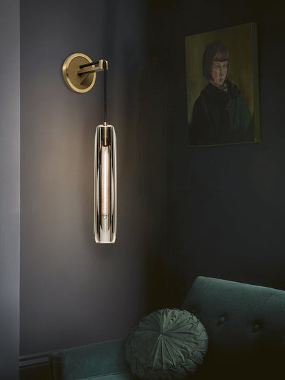Crystal LED Wall Light – Elegant Water Droplet Design with Copper Finish, Nordic Wandlamp for Bedrooms, Living Rooms, Bathrooms, and Beside Mirrors