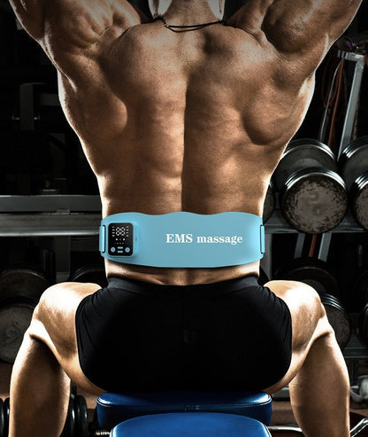 EMS Pulse Abdominal Massager Belt – Heated Waist Support with Vibration for Fat Burn, Muscle Toning, Fitness & Outdoor Workouts