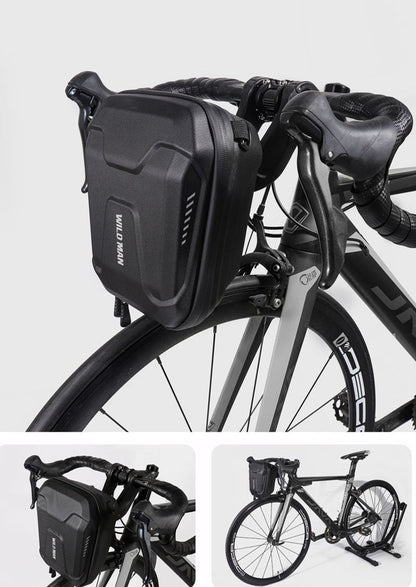 Waterproof Bike Handlebar Bag – EVA Hard Shell Cycling Front Bag with Large Storage for Outdoor Riding Essentials