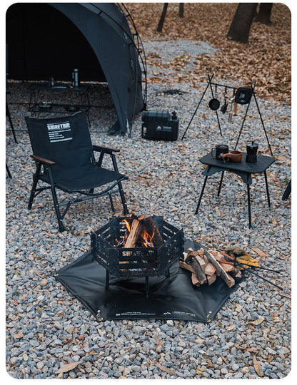 Windproof Outdoor Tactical Fire-Resistant Silicone Mat – BBQ Insulation, Camping Mat, Flame Retardant Protective Sheet for Grill and Cooking Surfaces