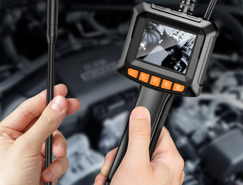 Industrial Borescope Inspection Camera – 1080P Digital Snake Camera with 8 LEDs and 4.3-Inch Screen, IPX7 Waterproof for Mechanics, Plumbing, Electronics