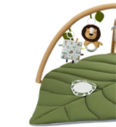 Baby Play Gym and Activity Mat – Oversized Leafy Playpen with 6 Removable Toys for Early Learning, Crawling, and Sensory Development