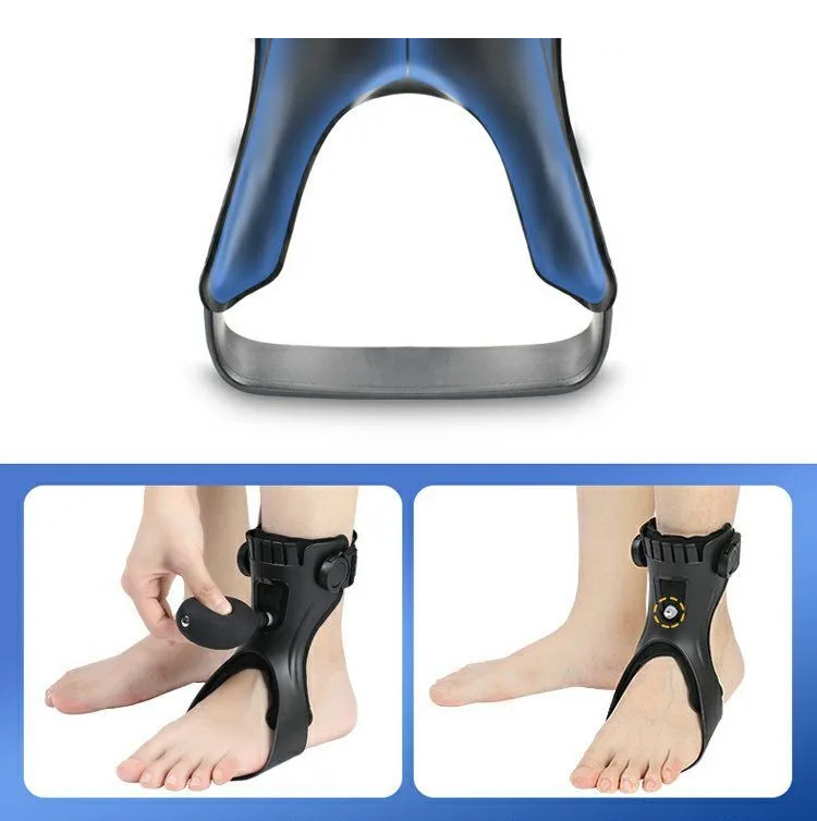 Adjustable Drop Foot Brace Orthosis – Ankle Support with Buckle Strap for Hemiplegia, Stroke, and Walking Assistance
