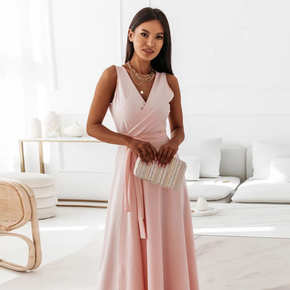 Convertible V-Neck Boho Maxi Wrap Dress for Women – Sexy Multiway Bandage Infinity Gown for Club Nights, Parties, Bridesmaids & More