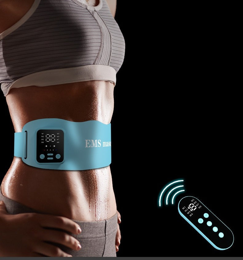 EMS Pulse Abdominal Massager Belt – Heated Waist Support with Vibration for Fat Burn, Muscle Toning, Fitness & Outdoor Workouts