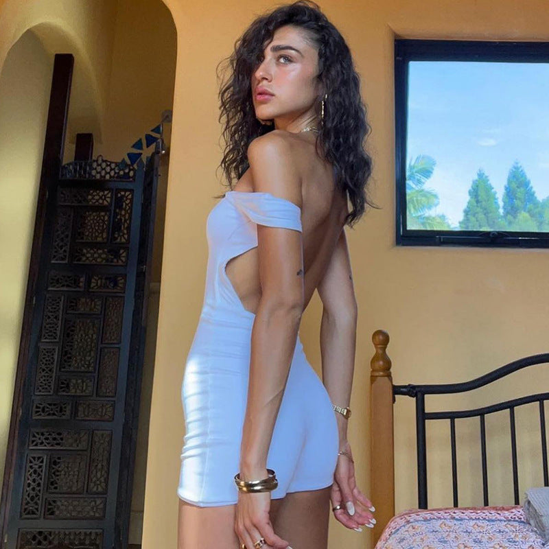 Sleeveless White Jumpsuit – Sexy Backless Bodycon Romper for Fashion-Forward Women and Chic Streetwear Looks
