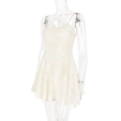 Lace-Up A-Line Summer Dress – Elegant Casual Midi Dress for Graduation, Birthdays, and Effortless Everyday Style