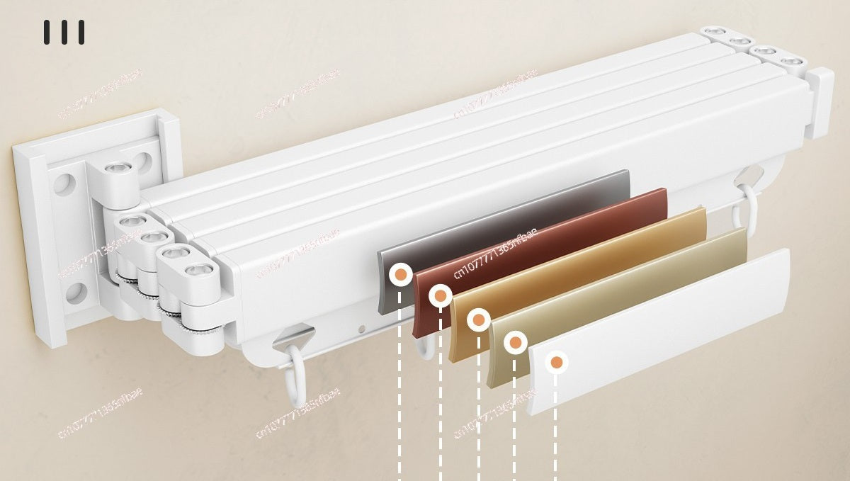 Drill-Free Foldable Shower Curtain Rod – Waterproof, Mildew-Proof Divider & Retractable Clothes Drying Rack for Bathroom & Balcony
