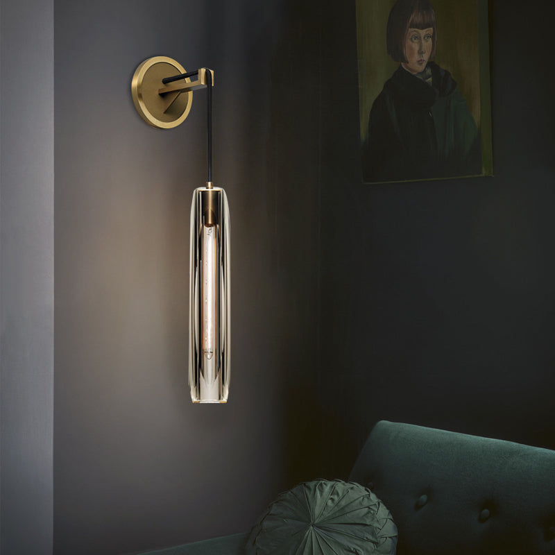 Crystal LED Wall Light – Elegant Water Droplet Design with Copper Finish, Nordic Wandlamp for Bedrooms, Living Rooms, Bathrooms, and Beside Mirrors