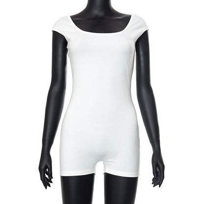 Sleeveless White Jumpsuit – Sexy Backless Bodycon Romper for Fashion-Forward Women and Chic Streetwear Looks