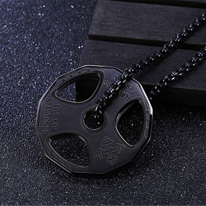 Steel Dumbbell Necklace - Fitness-Inspired Gym Jewelry for Men & Women, Bold Workout Pendant Gift for Lifters & Trainers