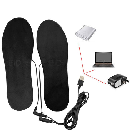 Winter Electric USB Heated Insoles –  Foot Warmers with Soft Pads for Outdoor Sports, Comfortable Thermal Protection, and Cold Weather Relief