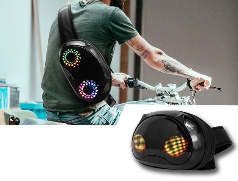 LED Smart Display Chest Bag – Waterproof Travel Crossbody with Anti-Theft Storage, Sport Shoulder Bag for Holidays, Outdoor Adventures & Daily Commute