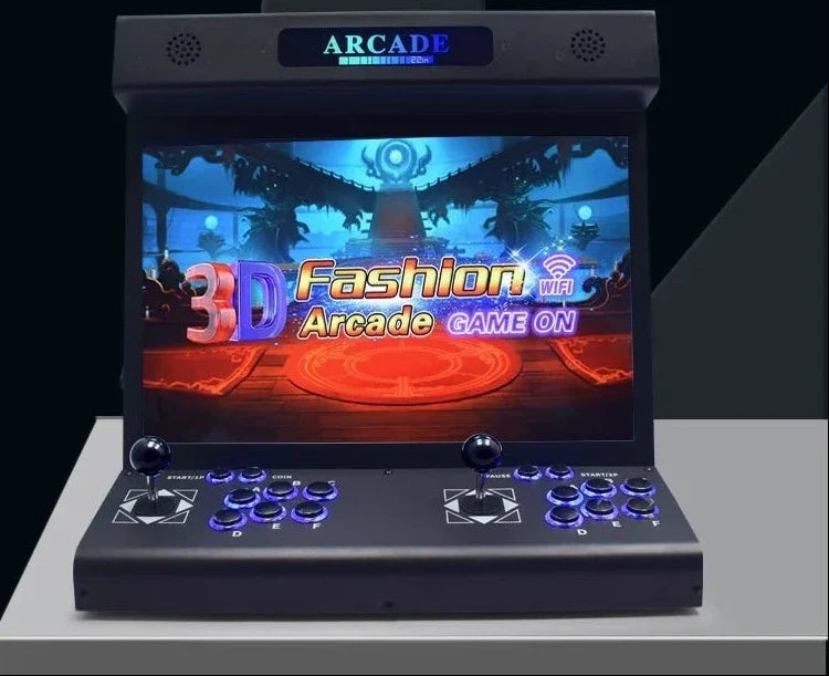 LCD Bartop Arcade Machine – 22-Inch 23000-in-1 Pandora Box Console with Dual Joysticks, 3D Games and Coin Slot for Retro Gaming