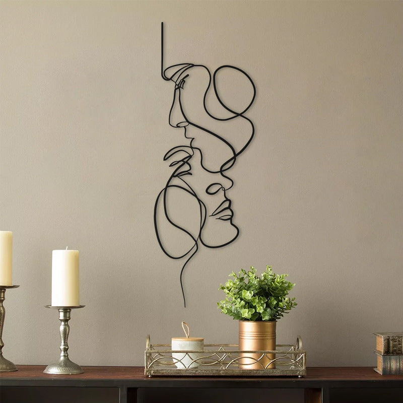 Nordic Christmas Metal Wall Decor Pendant – Minimalist Holiday Silhouette Wall Hanging Decoration for Living Room, Bedroom & Festive Home Styling