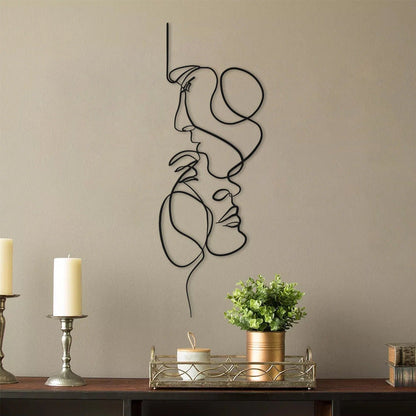 Nordic Christmas Metal Wall Decor Pendant – Minimalist Holiday Silhouette Wall Hanging Decoration for Living Room, Bedroom & Festive Home Styling