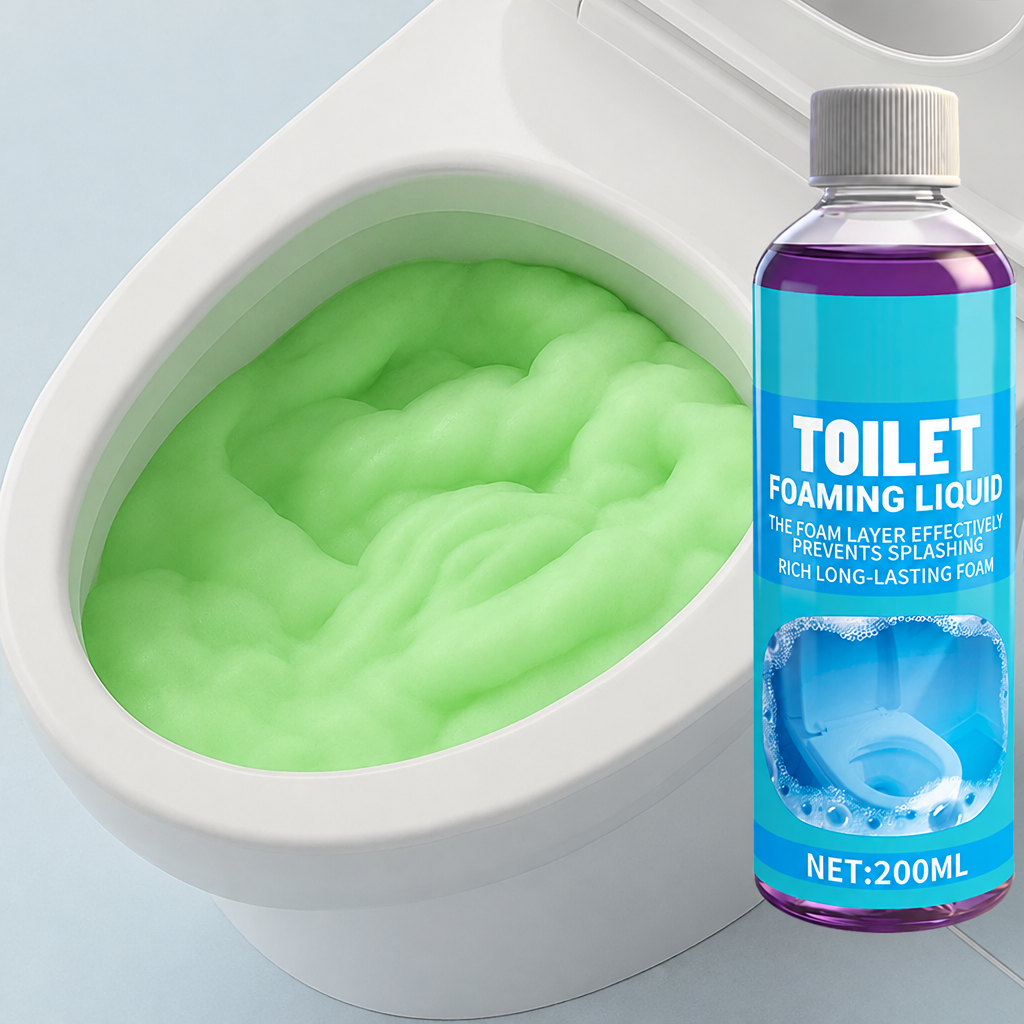 Smart Toilet Foaming Liquid Refill – 200ML Long-Lasting Anti-Splash Foam Shield Cleaner with Fresh Odor Control for Cleaner Bathroom Use