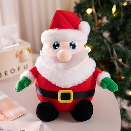 Luminous Singing Christmas Plush Toy – Cute Santa, Elk, or Snowman Plush Doll with Music and Lights, Perfect New Year Gift for Kids