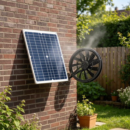 Solar Exhaust Fan Kit – 6-Inch Weatherproof Energy-Saving Ventilation for Greenhouses, RVs, Chicken Coops, Sheds and Dog Houses