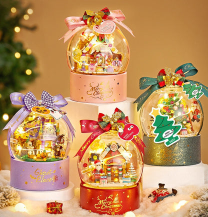 LED Christmas Tree Building Blocks Set – DIY Santa Mini Brick Assembly Toy for Kids, Girls, Holiday Gifts & Festive Creative Play