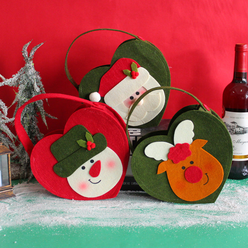 Christmas Apple Candy Gift Bag – Cute Three-Dimensional Santa Handbag for Kids’ Treats, Holiday Parties, and Festive Gift Packaging