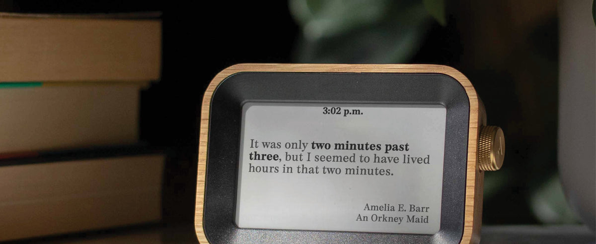Literary Quote Clock – Unique Book Lover Wall Clock Displaying Inspiring Book Quotes Every Minute for Home Library Decor