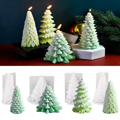 Large Christmas Tree Candle Mold – DIY Silicone Mold for Handmade Aromatherapy Candles, Resin Crafts, Holiday Parties, and Festive Decoration Projects