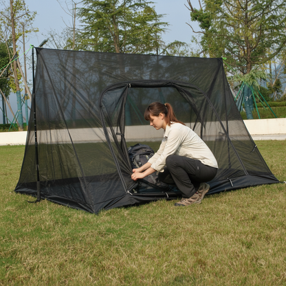 Ultralight Pyramid Mosquito Net Tent – Two-Person Breathable Mesh Shelter for Camping, Hiking and Bug Protection with Lightweight Breeze-Friendly Design