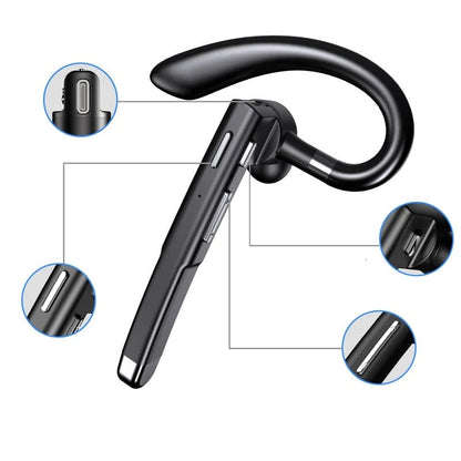 Noise-Cancelling Bluetooth Sports Headset – Waterproof Digital Display Single Ear Earbuds for Running, Calls, Gym & Daily Workouts