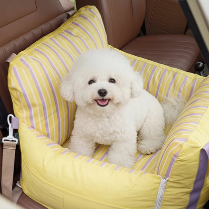 Washable Car Dog Bed – Warm Removable Travel Sleeping Pad for Small Dogs and Cats with Cozy Portable Seat Protection