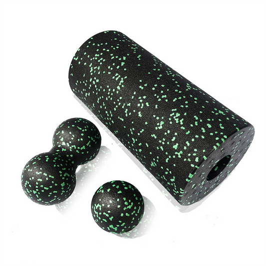 Yoga Roller Peanut Ball Set – 3pcs. EPP Foam Massager for Deep Tissue Back Pain Relief and Muscle Recovery Therapy
