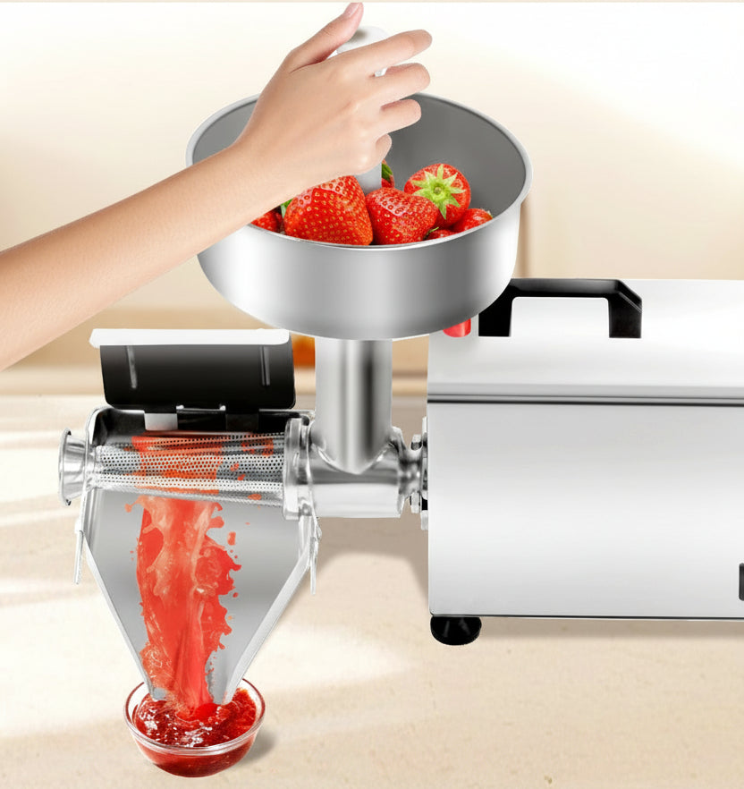Electric Tomato Sauce Maker – 450W Food-Grade Stainless Steel Strainer with 110LB Capacity for Jam, Tomato Puree and Commercial Kitchen Prep